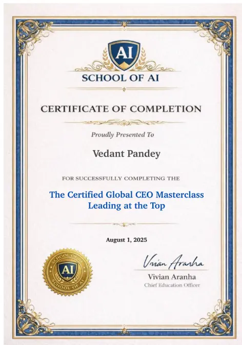 The Certified Global CEO Masterclass Certificate